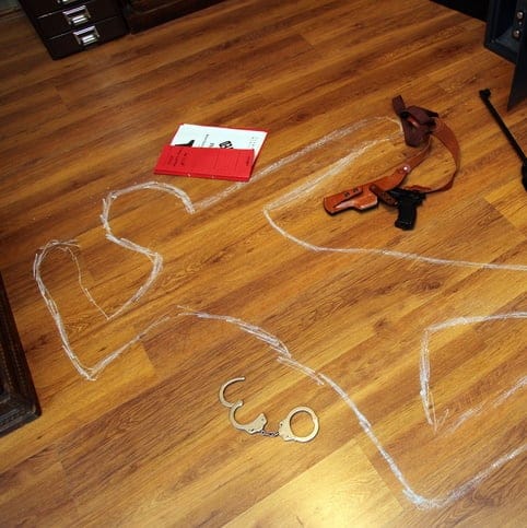 TikToker discovers creepy crime scene outline under carpet