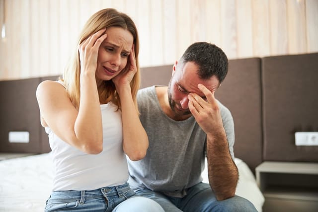 Young couple arguing.