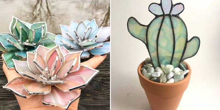 stained glass plants