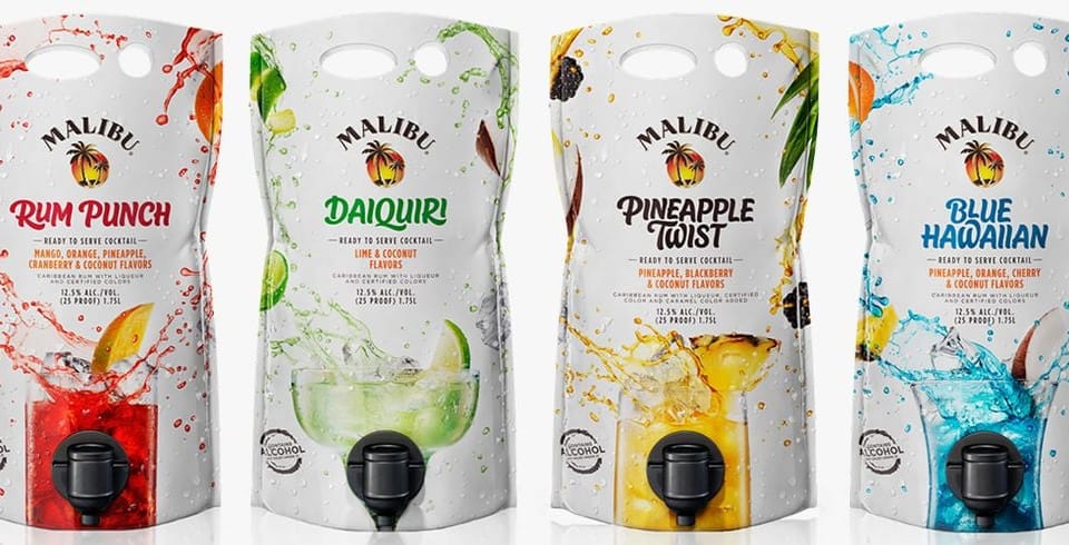 malibu mixed drink pouches