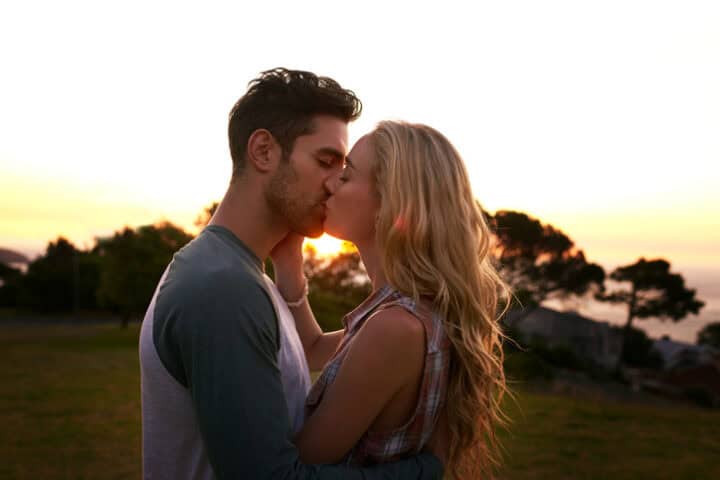 kissing a guy