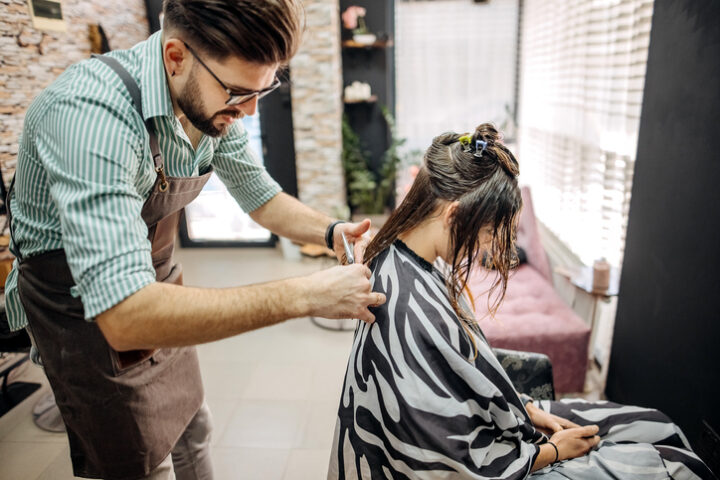 cutting hair