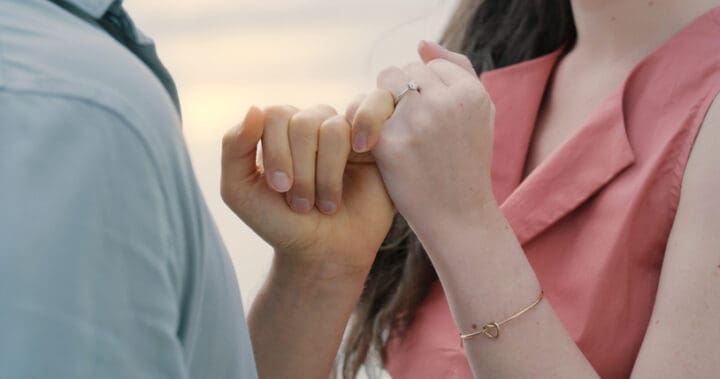 woman wearing promise ring
